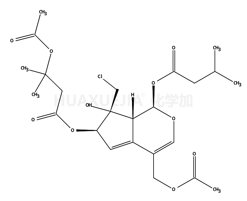 (1S,6S,7S,7aS)-4-(acetoxymethyl)-7-(chloromethyl)-7-hydroxy-1-((3-methylbutanoyl)oxy)-1,6,7,7a-tetrahydrocyclopenta[c]pyran-6-yl 3-acetoxy-3-methylbutanoate