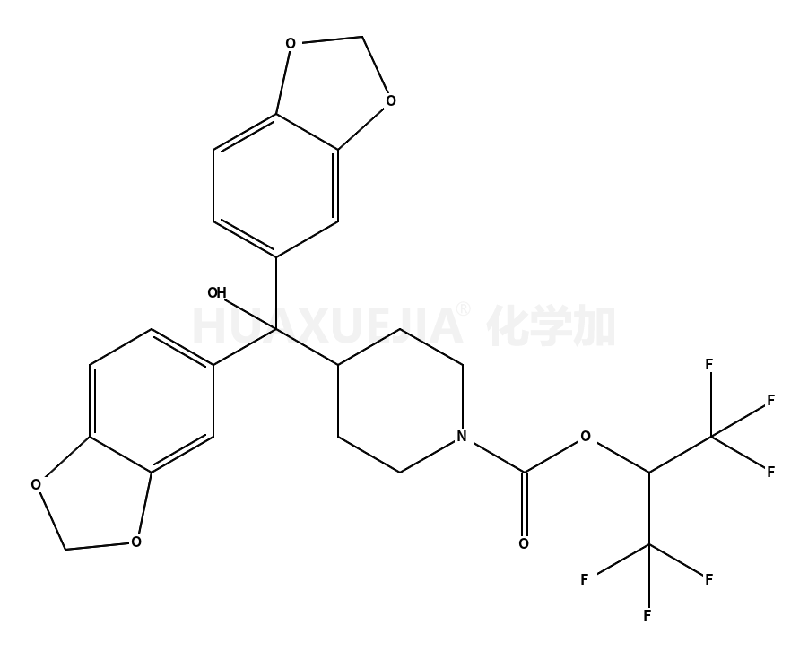 1,1,1,3,3,3-Hexafluoro-2-propanyl 4-[bis(1,3-benzodioxol-5-yl)(hy droxy)methyl]-1-piperidinecarboxylate