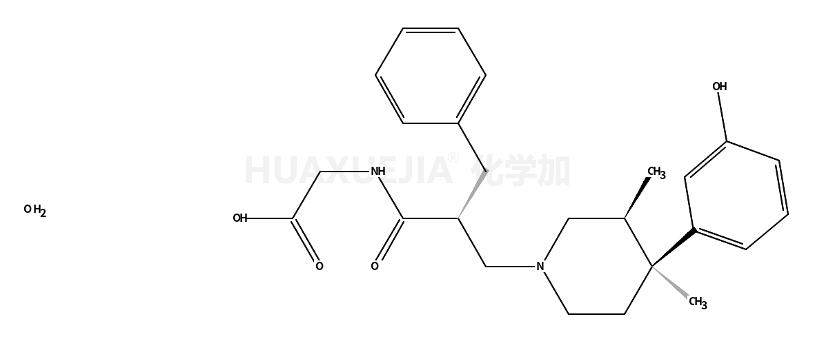 2-[[(2S)-2-benzyl-3-[(3R,4R)-4-(3-hydroxyphenyl)-3,4-dimethylpiperidin-1-yl]propanoyl]amino]acetic acid,hydrate