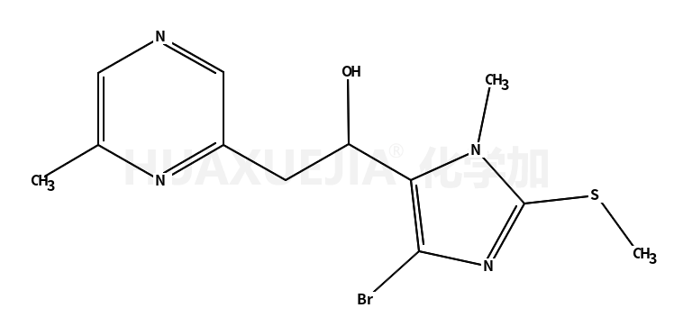 1-(5-bromo-3-methyl-2-methylsulfanylimidazol-4-yl)-2-(6-methylpyrazin-2-yl)ethanol