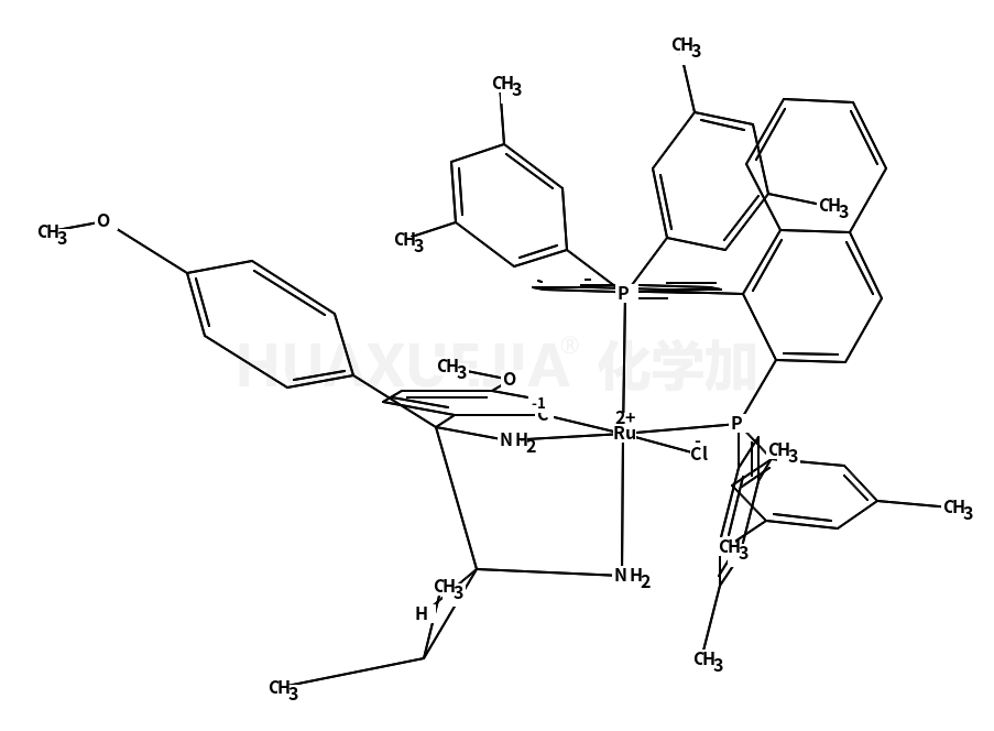 氯{(R)-(+)-2,2'-双[二(3,5-二甲苯基)膦基]-1,1'-联萘}[(2R)-(-)-1-(4-甲氧基苯基基)-1-(4-甲氧基苯基-KC)-3-甲基-1,2-丁二胺]钌(II)