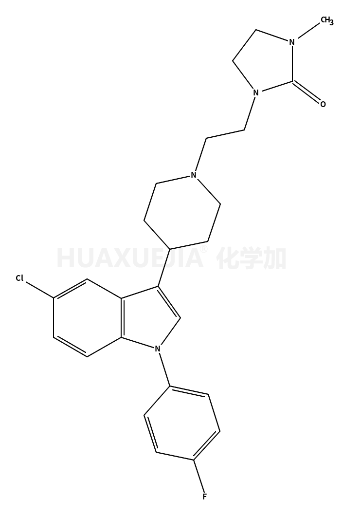 2-咪唑烷酮,1-[2-[4-[5-氯-1-(4-氟苯基)-1H-吲哚-3-基]-1-哌啶基]乙基]-3-甲基-