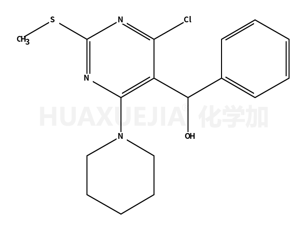(4-chloro-2-methylsulfanyl-6-piperidin-1-ylpyrimidin-5-yl)-phenylmethanol