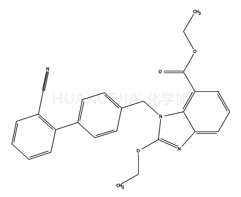 2-乙氧基-1-[[(2'-腈基连苯-4-取代)甲基]苯并咪唑]-7-羧酸乙酯