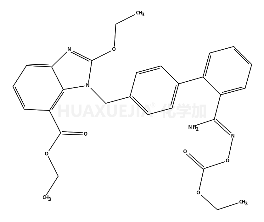 2-乙氧基-1-[[2'-[[[(乙氧羰基)氧基]氨基]亚氨基甲基][1,1'-联苯]-4-基]甲基]-1H-苯并咪唑-7-羧酸乙酯