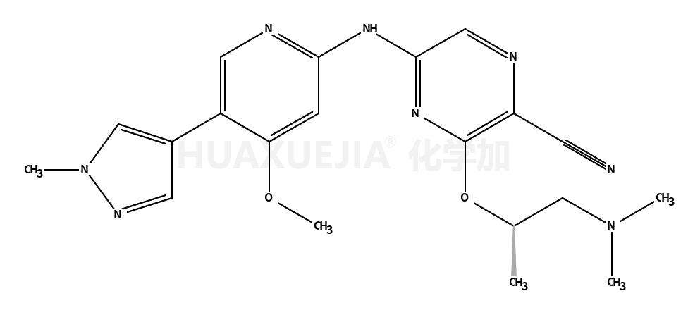 3-[(1R)-2-(二甲基氨基)-1-甲基乙氧基]-5-[[4-甲氧基-5-(1-甲基-1H-吡唑-4-基)-2-吡啶基]氨基]-2-吡嗪甲腈
