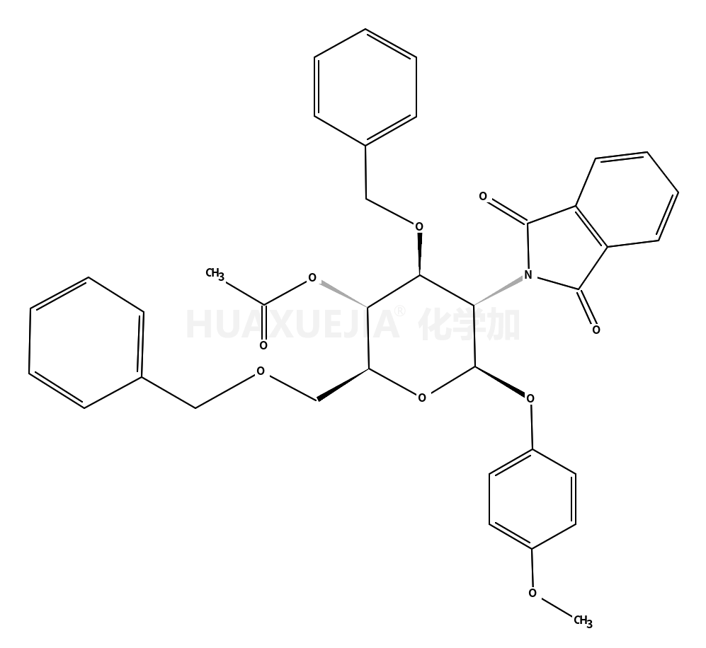4-甲氧苯基-4-O-乙酰基-3,6-二-O-苄基-2-脱氧-2-苯二甲酰亚氨基-β-D-吡喃葡萄糖苷