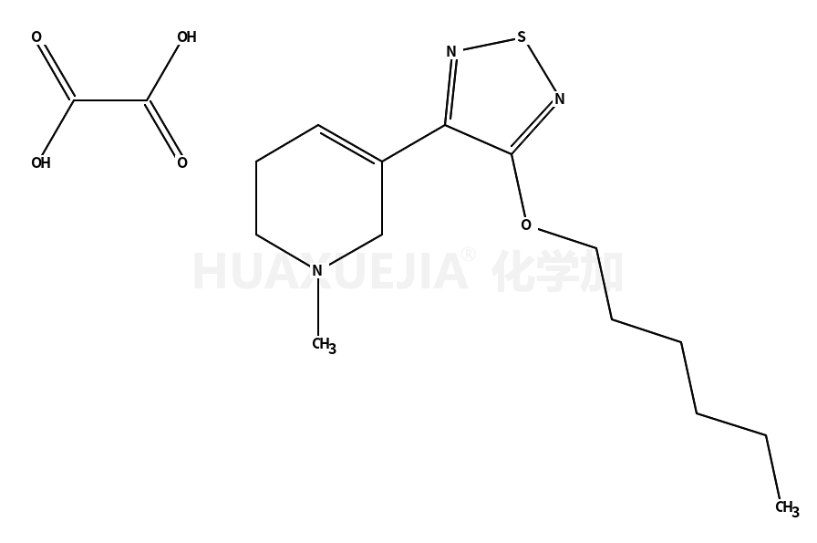 3-hexoxy-4-(1-methyl-3,6-dihydro-2H-pyridin-5-yl)-1,2,5-thiadiazole,oxalic acid
