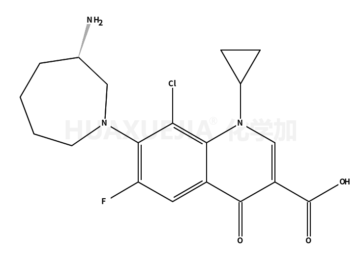 (R)-7-(3-氨基六氢-1H-氮杂卓-1-基)-8-氯-1-环丙基-6-氟-1,4-二氢-4-氧代-3-喹啉甲酸