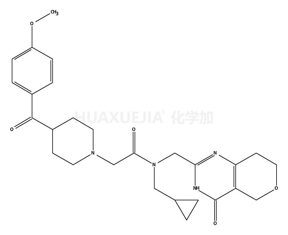N-环丙基甲基-2-[4-(4-甲氧基苯甲酰基)哌啶-1-基]-N-[(4-氧代-3,5,7,8-四氢-4H-吡喃并[4,3-d]嘧啶-2-基)甲基]乙酰胺