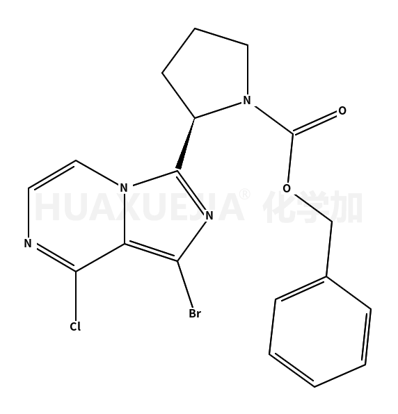 (S)-苄基 2-(1-溴-8-氯咪唑并[1,5-a]吡嗪-3-基)吡咯烷-1-羧酸