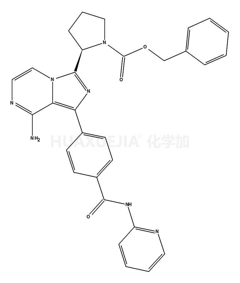 (S)-benzyl 2-(8-amino-1-(4-(pyridin-2-ylcarbamoyl)phenyl)imidazo[1,5-a]pyrazin-3-yl)pyrrolidine-1-carboxylate