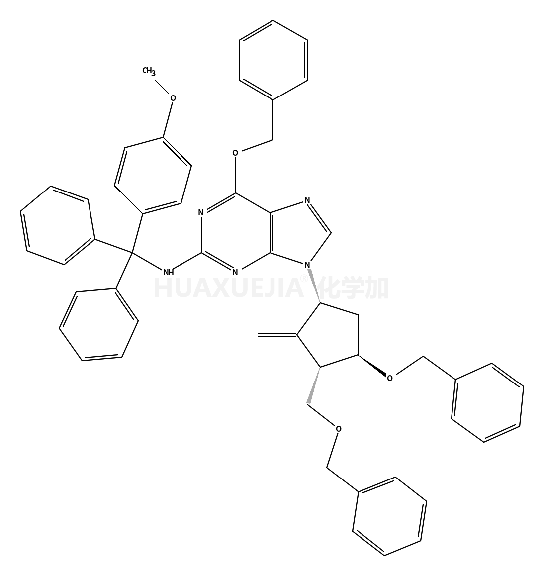 6-芐氧基-9-((1S,3R,3S)-4-芐氧基-3-芐氧基甲基-2-亞甲基環(huán)戊基)-N-((4-甲氧基苯基)二苯基甲基)-9H-嘌呤-2-胺