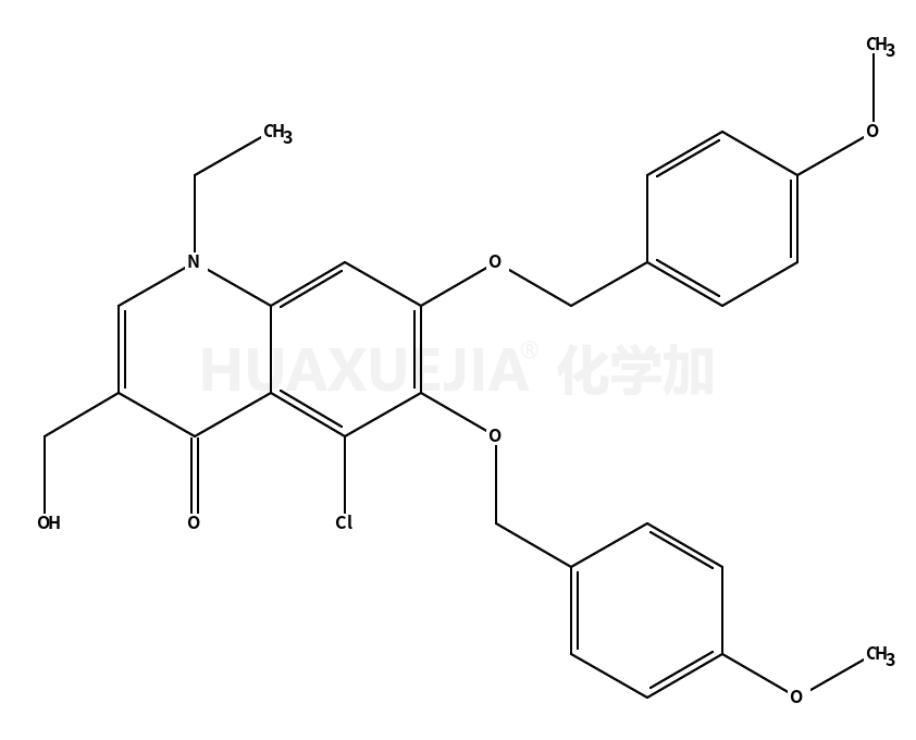 5-chloro-1-ethyl-3-(hydroxymethyl)-6,7-bis((4-methoxybenzyl)oxy)quinolin-4(1H)-one