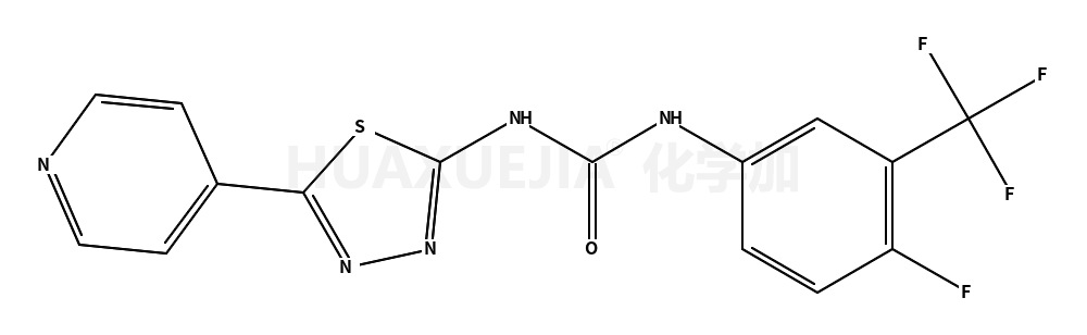 1-[4-Fluoro-3-(trifluoromethyl)phenyl]-3-[5-(4-pyridinyl)-1,3,4-t hiadiazol-2-yl]ure