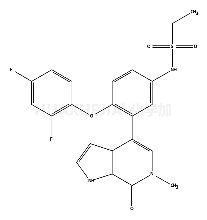 Ethanesulfonamide, N-[4-(2,4-difluorophenoxy)-3-(6,7-dihydro-6-methyl-7-oxo-1H-pyrrolo[2,3-c]pyridin-4-yl)phenyl]-