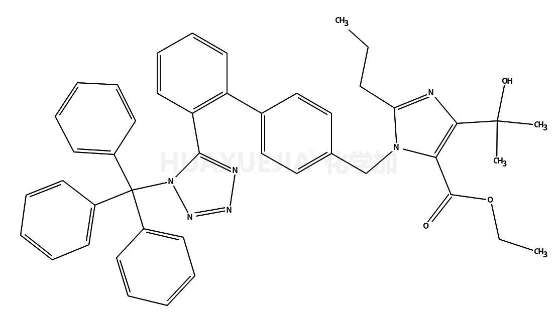 4-(1-羟基-1-甲基乙基)-2-丙基-1-[4-[2-(三苯甲基四氮唑-5-基)苯基]苯基]甲基咪唑-5-羧酸乙酯