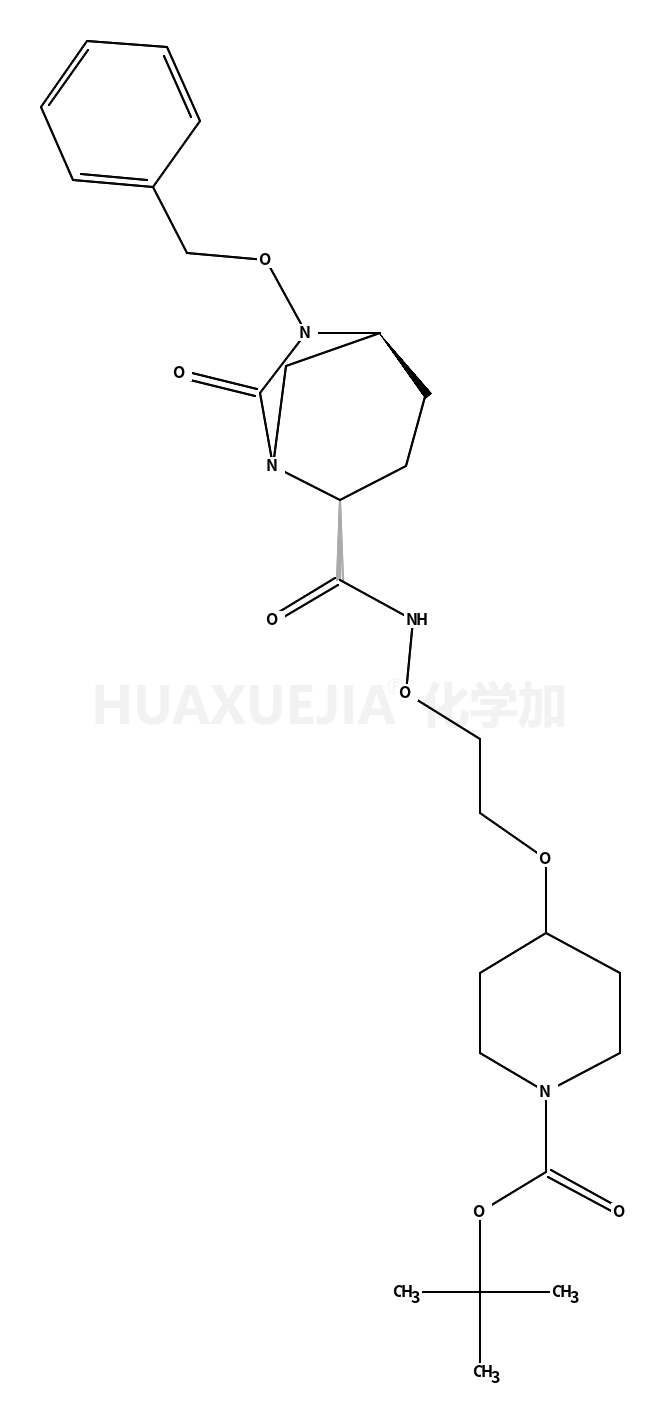 4-[2-[[[[(1R,2S,5R)-7-氧代-6-(苯基甲氧基)-1,6-二氮杂双环[3.2.1]辛烷-2-基]羰基]氨基]氧基]乙氧基]-1-哌啶羧酸叔丁酯