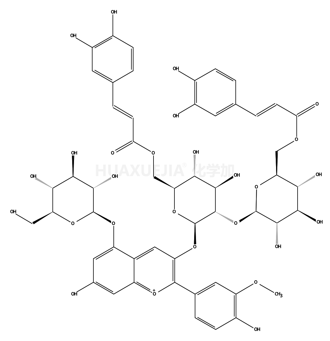 芍藥色素-3-O-[6-O-(E)-咖啡酰-2-O-{6-O-咖啡酰-β-D-葡萄糖苷}-β-D-葡萄糖苷]-5-O-β-D-葡萄糖苷