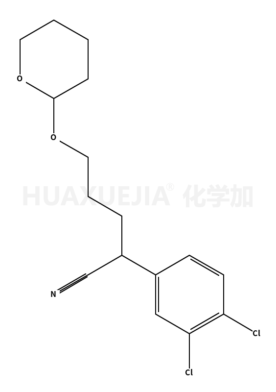 2-(3,4-dichloro-phenyl)-5-(tetrahydro-pyran-2-yl-oxy)-pentanenitrile