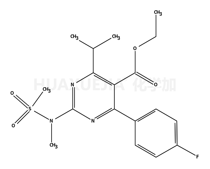 4-(4-氟苯基)-6-异丙基-2-(N-甲基-N-甲磺酰胺基)-5-甲酸乙酯-1-嘧啶