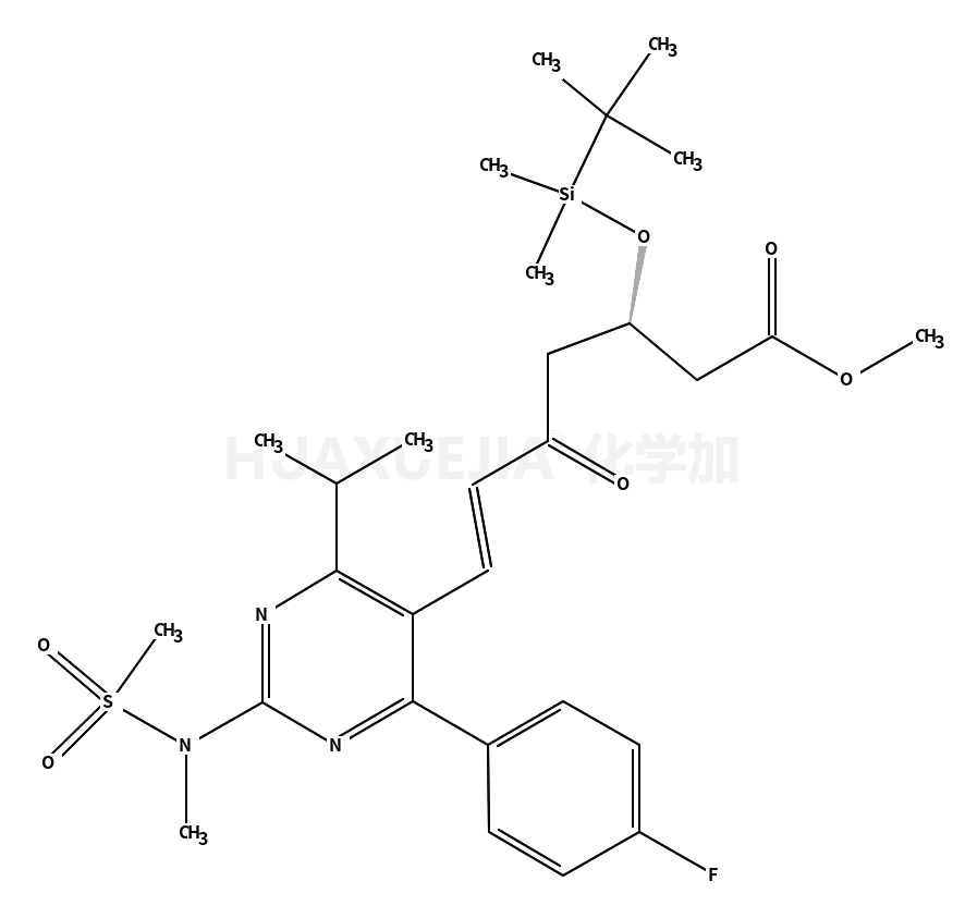 7-[4-(4-氟苯基)-6-异丙基-2-(N-甲基甲磺酰胺基)-5-嘧啶]-(3R)-叔丁基二甲硅氧基-5-氧代-(6E)-庚酸甲酯