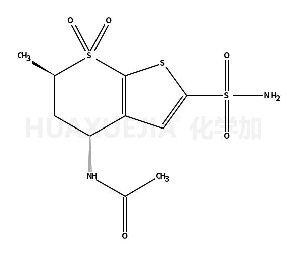 N-[(4S,6S)-6-甲基-7,7-二氧代-2-磺酰胺基-5,6-二氢-4H-噻吩并[2,3-b]噻喃-4-基]乙酰胺