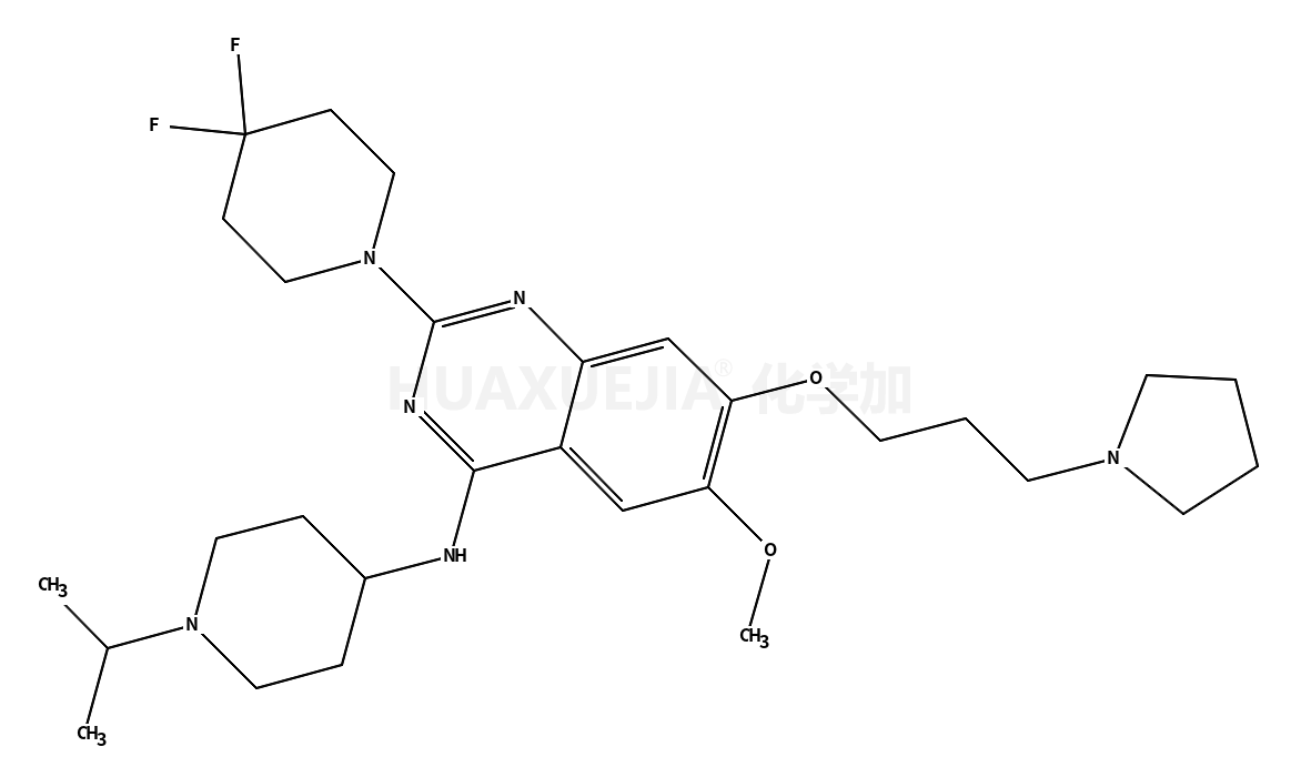 2-(4,4-二氟-1-哌啶基)-6-甲氧基-N-[1-异丙基-4-哌啶基]-7-[3-(1-吡咯烷基)丙氧基]-4-喹唑啉胺