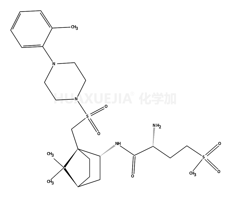 L-368,899 hydrochloride,(2S)-2-Amino-N-[(1S,2S,4R)-7,7-dimethyl-1-[[[4-(2-methylphenyl)-1-piperazinyl]sulfonyl]methyl]bicyclo[2.2.1]hept-2-yl]-4-(methylsulfonyl)butanamide