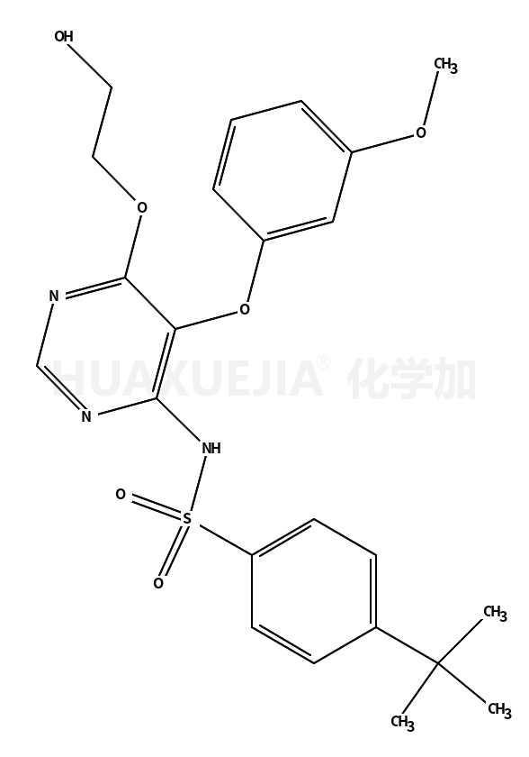 4-tert-butyl-N-[6-(2-hydroxyethoxy)-5-(3-methoxyphenoxy)pyrimidin-4-yl]benzenesulfonamide