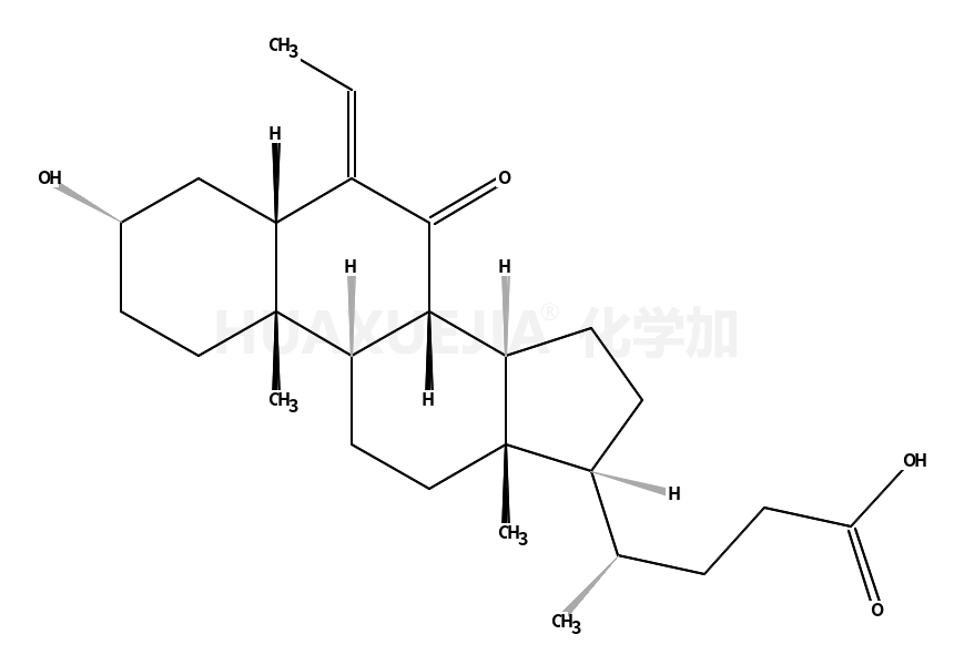 (E)-3α-羟基-6-亚乙基-7-酮-5β-胆烷-24-酸