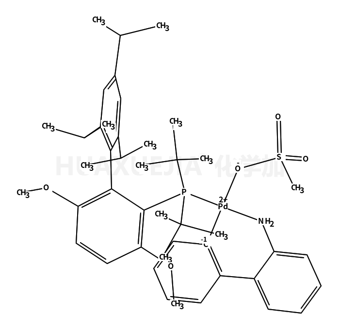 甲磺酸-2-(二叔丁基膦基)-3,6-二甲氧基-2',4',6'-三异丙基-1,1'-联苯(2-氨基-1,1'-联苯-2-基)钯(II)