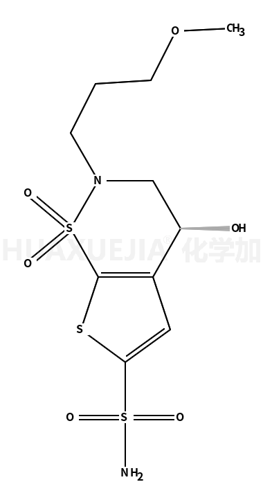 (S)-3,4-二氢-4-羟基-2-(3-甲氧丙基)-2H-噻吩并[3,2-E]-1,2-噻嗪-6-磺酰胺 1,1-二氧化物