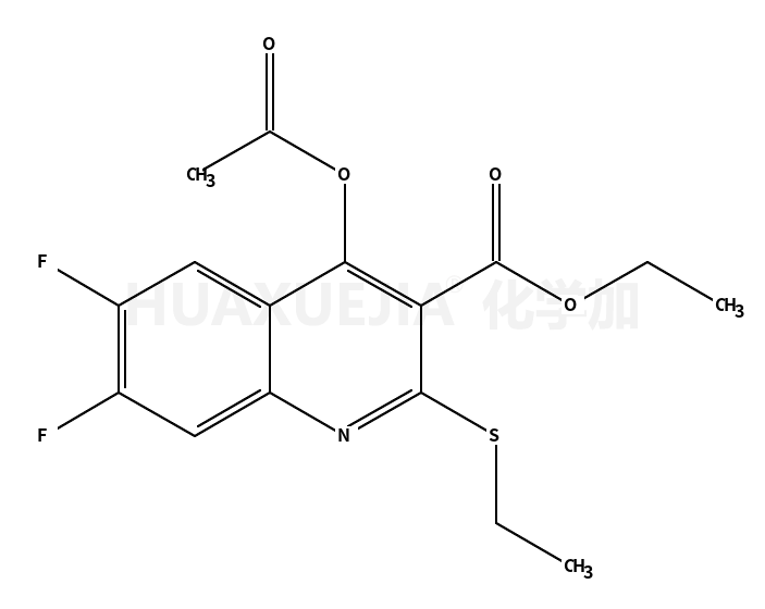 4-乙酰氧基-6,7-二氟-2-乙硫基喹啉-3-羧酸乙酯