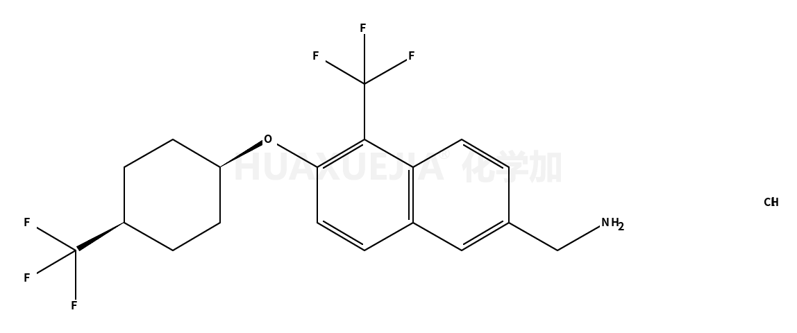 (5-(trifluoromethyl)-6-((1s,4s)-4-(trifluoromethyl)cyclohexyloxy)naphthalen-2-yl)methanamine hydrochloride