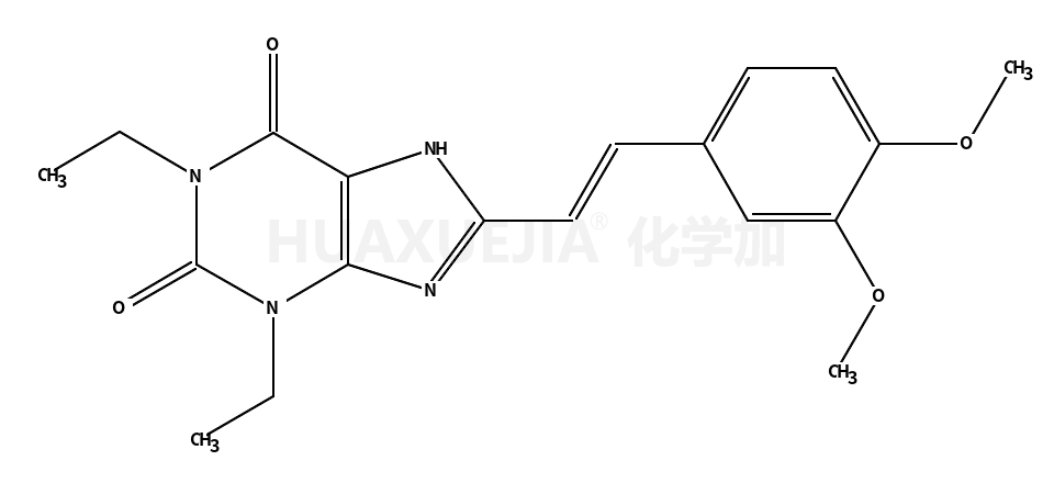8-[(1E)-2-(3,4-二甲氧基苯基)乙烯基]-1,3-二乙基-3,9-二氢-1H-嘌呤-2,6-二酮