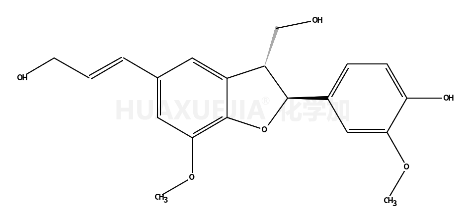 3-苯并呋喃甲醇,2,3-二氢-2-(4-羟基-3-甲氧苯基)-5-[(1E)-3-羟基-1-丙烯基]-7-甲氧基-,  (2R,3S)-