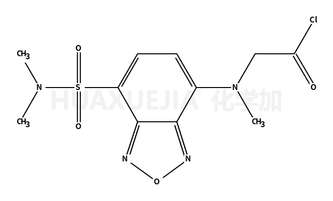 DBD-COCl[=4-(N,N-二甲基氨磺酰)-7-(N-氯甲酰甲基-N-甲氨基)-2,1,3-苯并恶二唑][用于高效液相色谱标记]