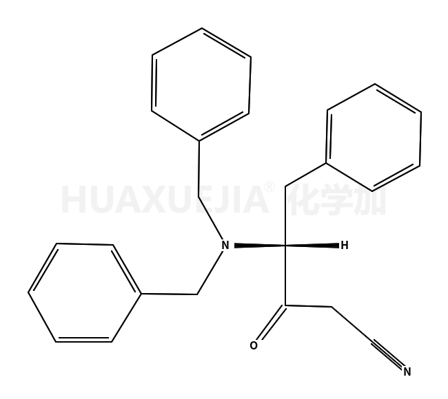 4-S-N,N-二苄基氨基-3-氧代-5-苯基戊腈