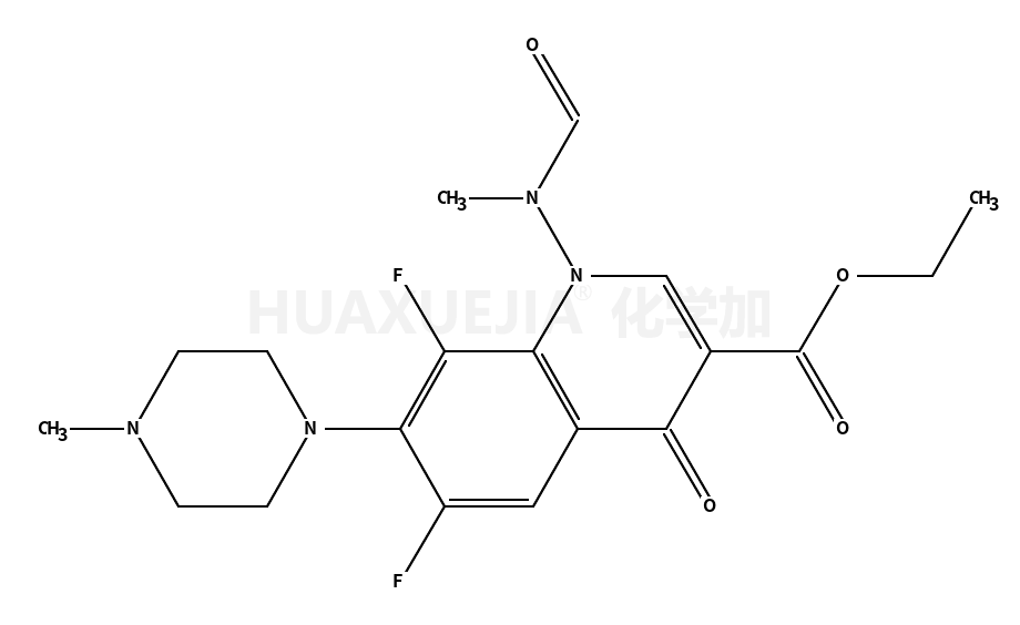 6,8-二氟-1-(甲酰基甲基氨基)-7-(4-甲基-1-哌嗪基)-4-氧代-1,4-二氢喹啉-3-甲酸乙酯