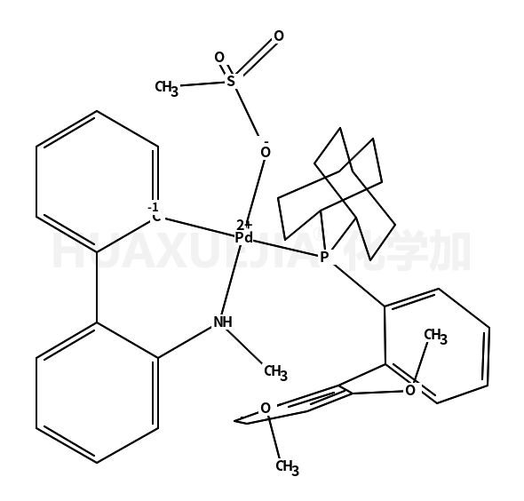 Methanesulfonato(2-dicyclohexylphosphino-2',6'-dimethoxy-1,1'-biphenyl)(2'-methylamino-1,1'-biphenyl-2-yl)palladium(II) dichloromethane adduct min