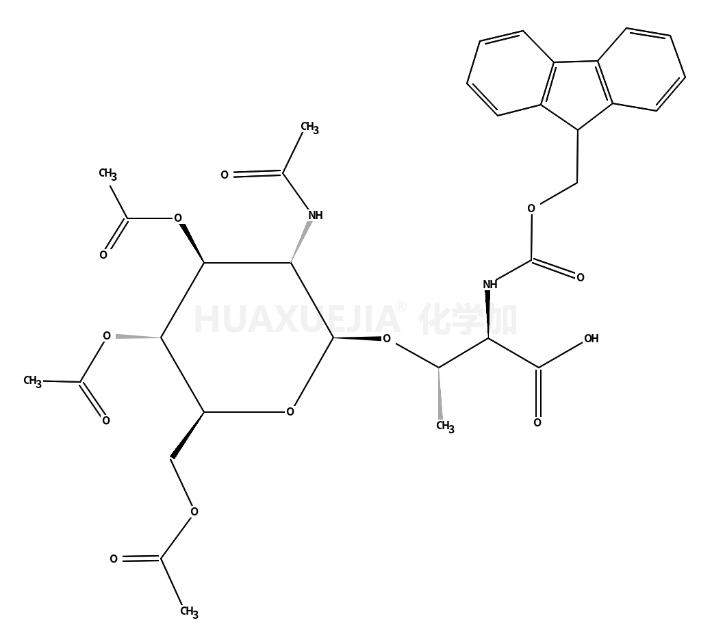 (2S,3R)-3-{[(2R,3R,4R,5S,6R)-3-Acetamido-4,5-diacetoxy-6-(acetoxy methyl)tetrahydro-2H-pyran-2-yl]oxy}-2-{[(9H-fluoren-9-ylmethoxy) carbonyl]amino}butanoic acid (non-preferred name)