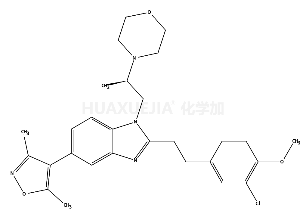 2-[2-(3-氯-4-甲氧基苯基)乙基]-5-(3,5-二甲基-4-异恶唑基)-1-[(2S)-2-(4-吗啉基)丙基]-1H-苯并咪唑