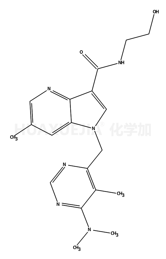 1H-Pyrrolo[3,2-b]pyridine-3-carboxamide, 1-[[6-(dimethylamino)-5-methyl-4-pyrimidinyl]methyl]-N-(2-hydroxyethyl)-6-methyl-