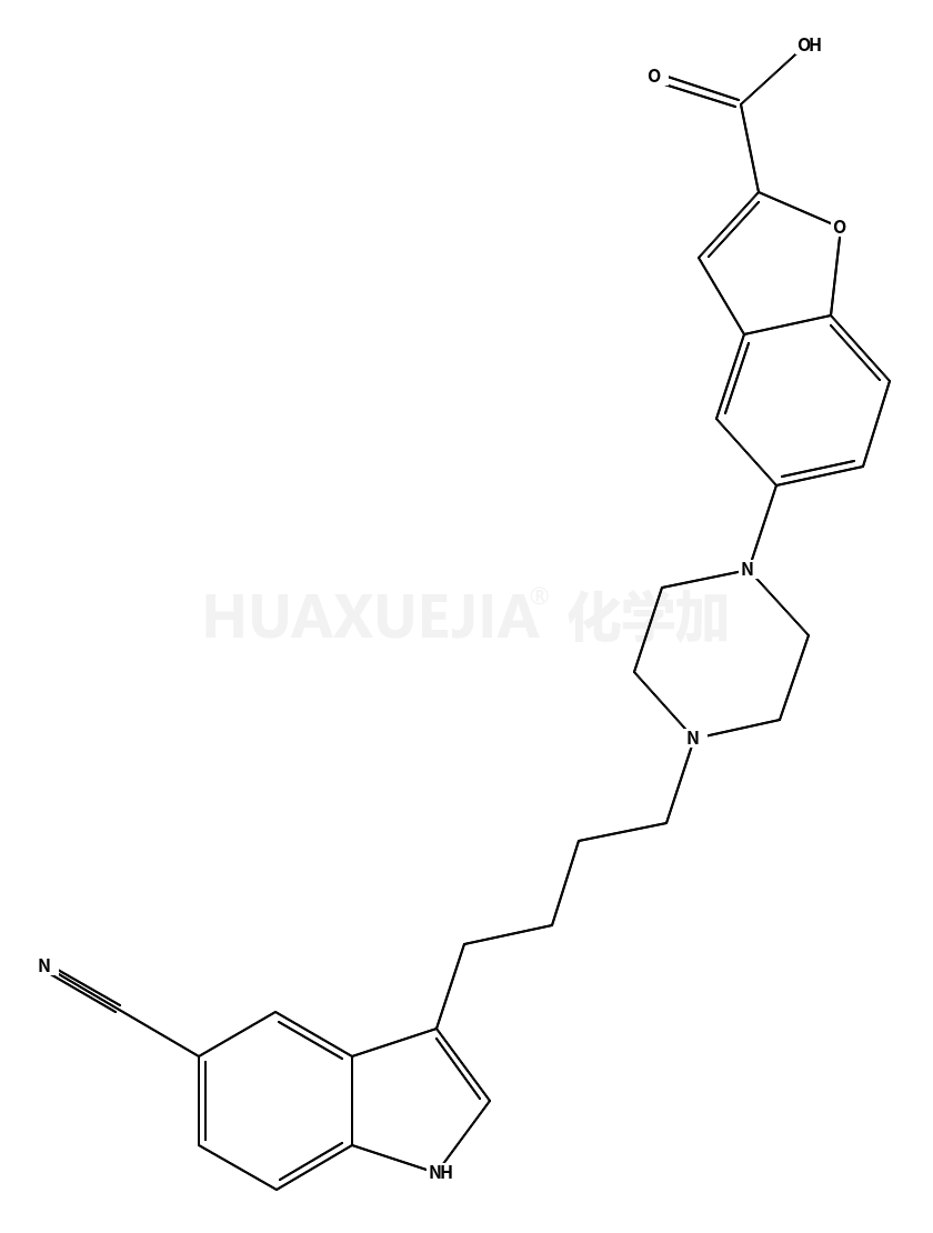 5-(4-(4-(5-氰基-1H-吲哚-3-基)丁基)哌嗪-1-基)苯并呋喃-2-羧酸