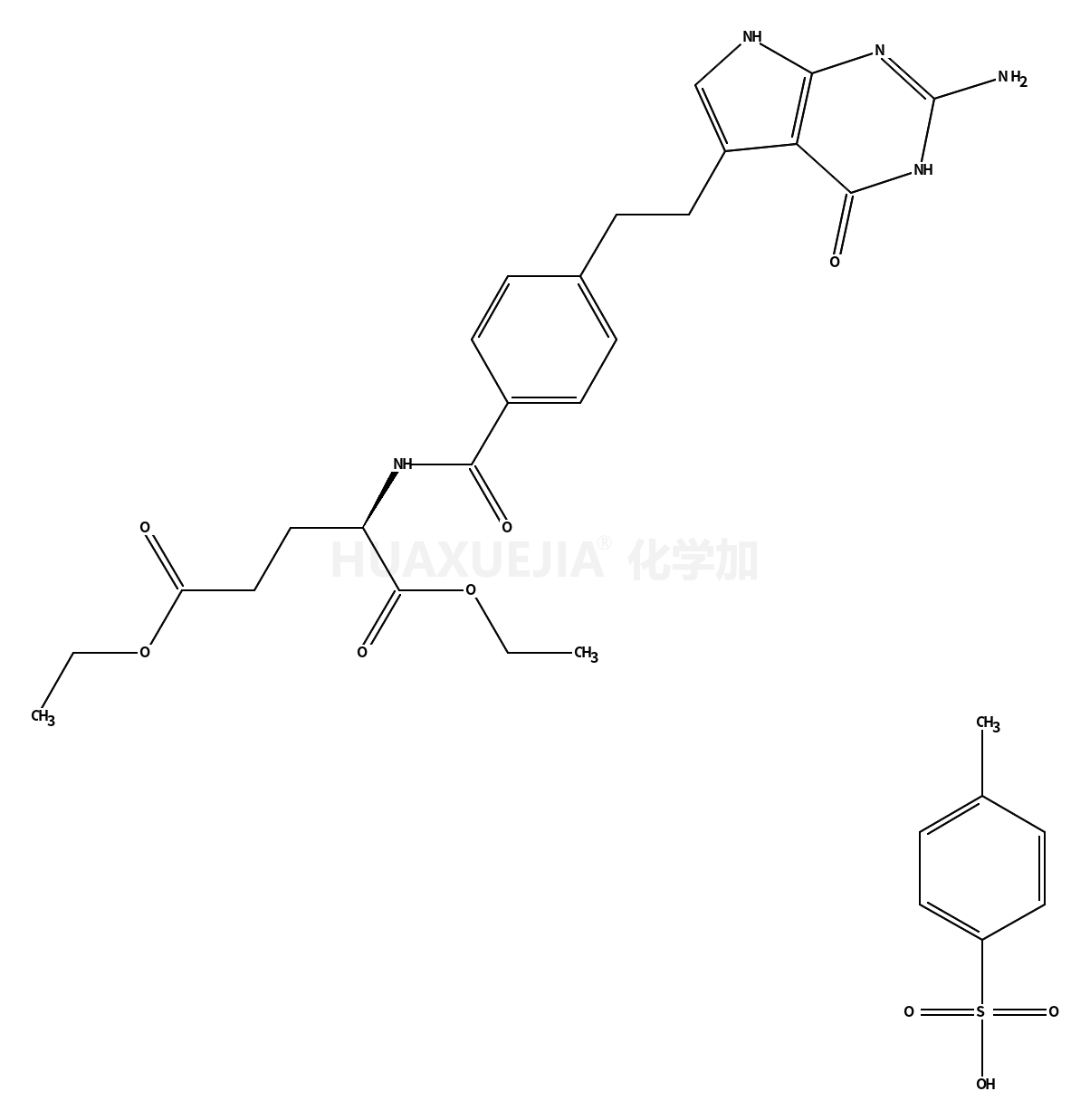 N-[4-[2-(2-氨基-4,7-二氢-4-氧代-1H-吡咯并[2,3-d]嘧啶-5-基)乙基]苯甲酰]-L-谷氨酸二乙酯对甲苯磺酸盐