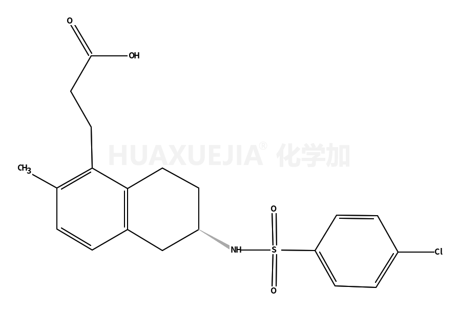 3-[(6R)-6-[(4-CHLOROPHENYL)SULFONYLAMINO]-2-METHYL-5,6,7,8-TETRAHYDRONAPHTHALEN-1-YL]PROPANOIC ACID