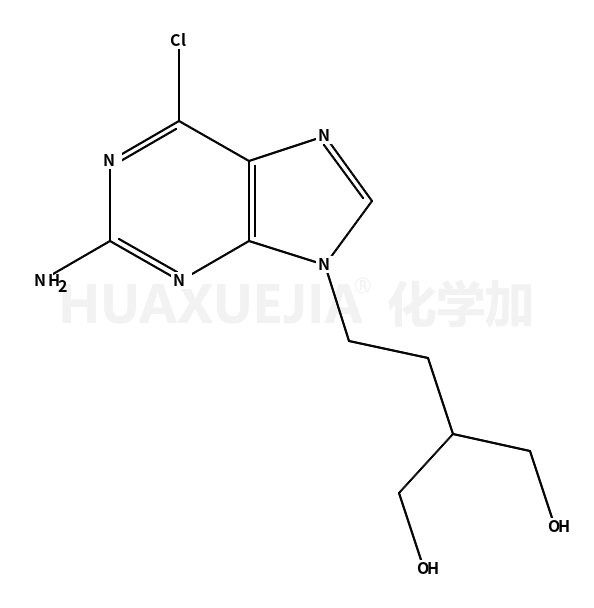 2-[2-(2-amino-6-chloropurin-9-yl)ethyl]propane-1,3-diol