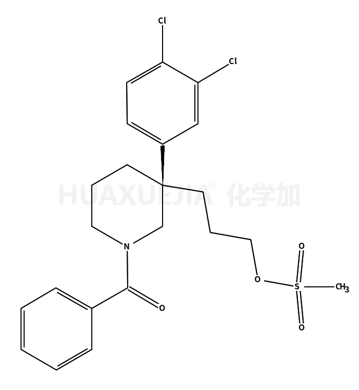 3-[(3S)-1-benzoyl-3-(3,4-dichlorophenyl)piperidin-3-yl]propyl methanesulfonate