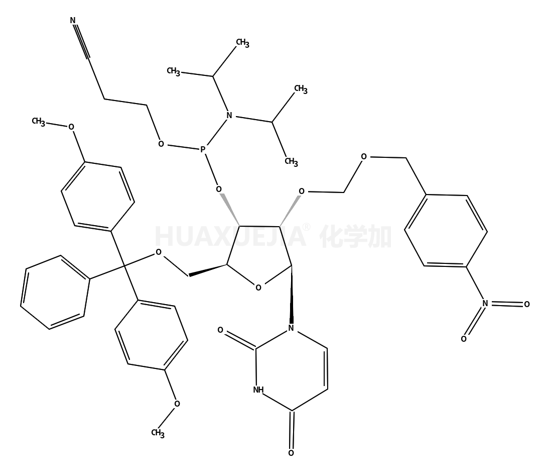 (2R,3R,4R,5R)-2-((BIS(4-METHOXYPHENYL)(PHENYL)METHOXY)METHYL)-5-(2,4-DIOXO-3,4-DIHYDROPYRIMIDIN-1(2H)-YL)-4-((4-NITROBENZYLOXY)METHOXY)TETRAHYDROFURAN-3-YL 2-CYANOETHYL DIISOPROPYLPHOSPHORAMIDITE
